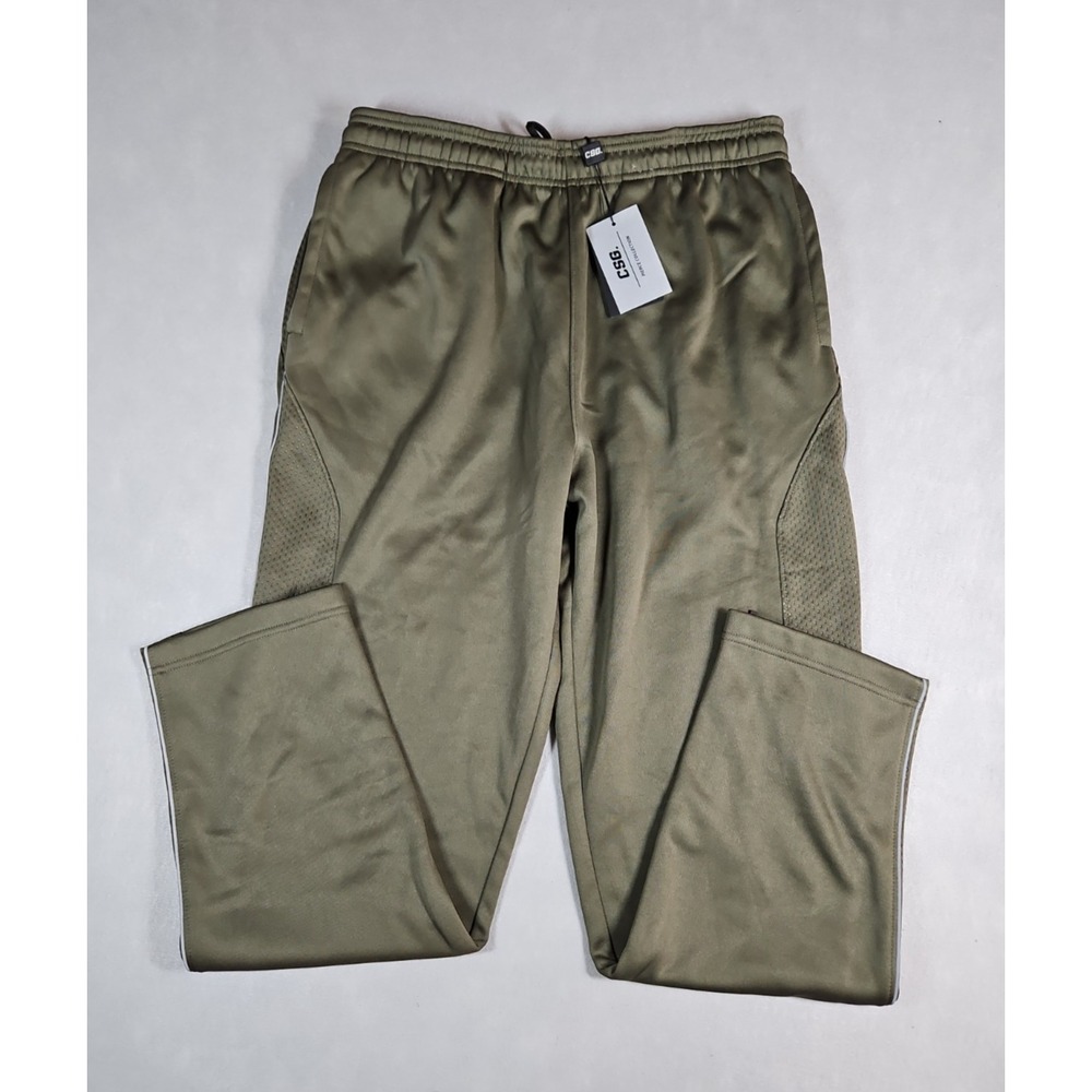 CSG Mens Green Fleece Lined Tapered Leg Performance Jogger Pants Size XL NWT